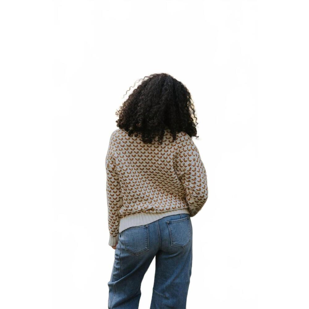 NEW POLYGRAM brett sweater top in cream - Picture 3 of 4